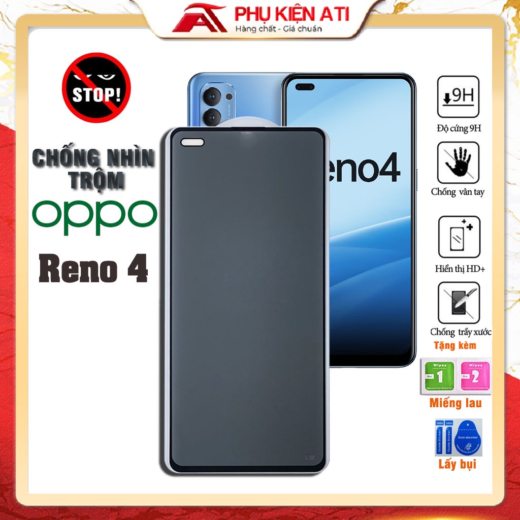 Kính cường lực Oppo Reno 4/ Reno Ace 2 Chống nhìn trộm-Bảo vệ sự riêng tư-Dày dặn,cứng cáp,chống trầy - Phụ kiện ATI