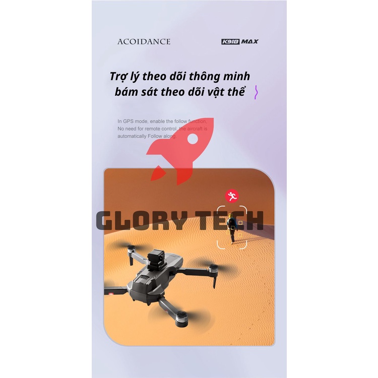 Máy bay trực thăng giá rẻ-Flycam K918 MAX Động cơ không chổi than, Cảm biến chống va chạm, Camera 4K, Bay 30 phút