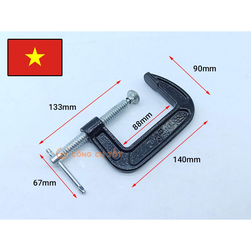 Cảo chữ C Việt Nam màu đen 3 inch