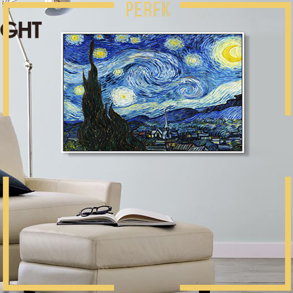Bộ Tranh Đính Đá 5D Họa Tiết Tranh Van Gogh Độc Đáo Diy
