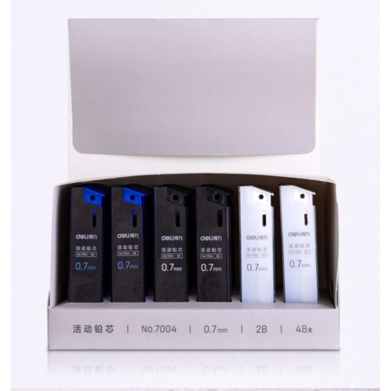 Ruột bút chì bấm ruột chì 0.5mm 0.7mm ngòi chì kim Hộp 20 ruột chì bấm 2B ShopMaeum610