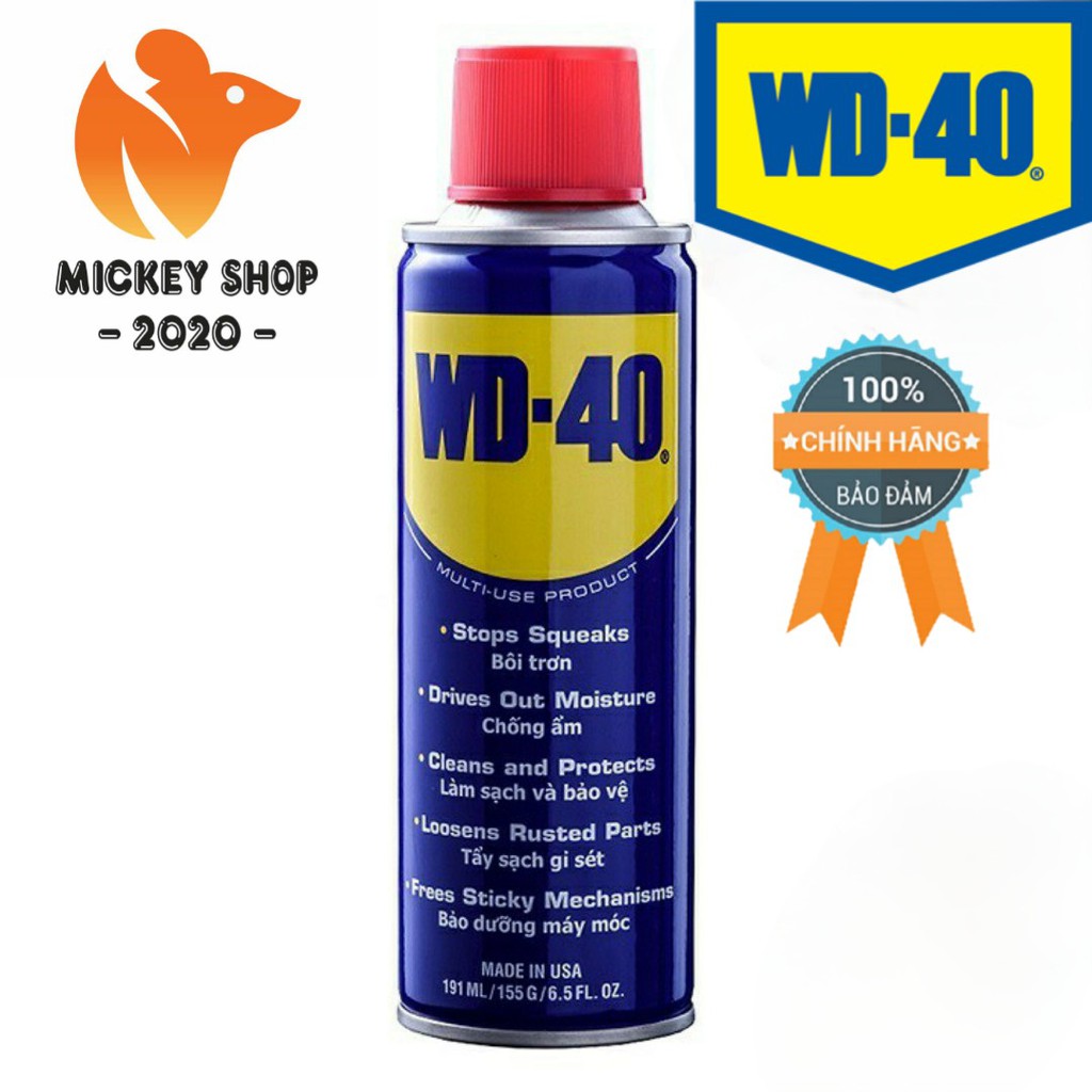 [DÙNG NHIỀU] Chai xịt Bôi trơn Làm sạch Thẩm thấu Chống ẩm WD-40 Multi-Use Product 191ml / 300ml / 412ml