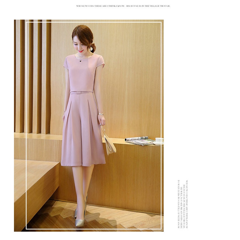 Set Áo Thun Ngắn Tay Plus Size + Quần Ống Rộng Thời Trang Mùa Hè 200 Dành Cho Nữ