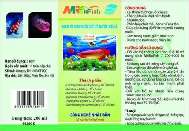 Combo Men Vi Sinh và Vitamin C của Mr Bio Fish (Hàng Công Ty)