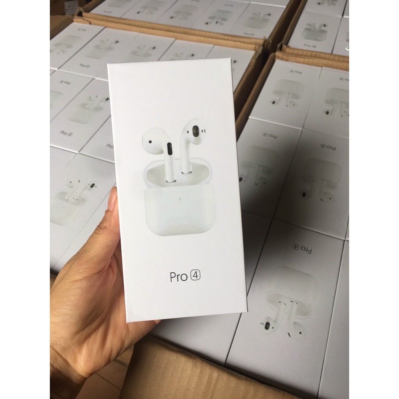 (Pop up) Tai nghe Airpod Pro 4 Bluetooth 5.0 âm thanh sống động, đổi tên và định vị chuẩn 2020