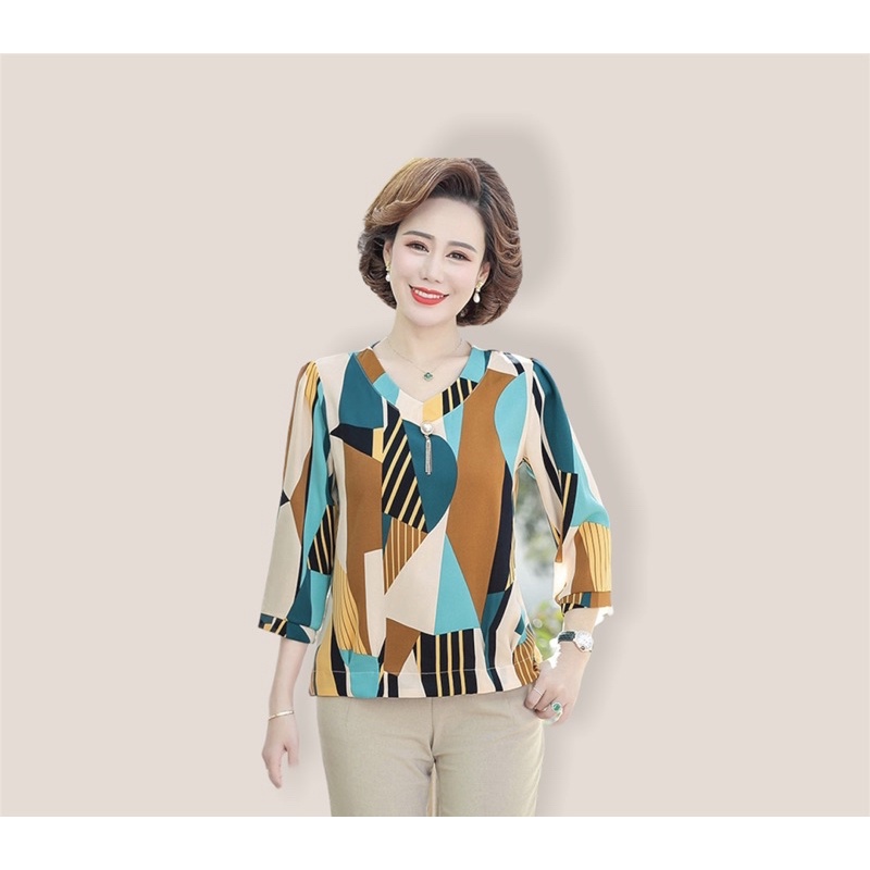 áo trung niên quý cô cao cấp (thời trang trung niên Lolita xinh) LT19-1021