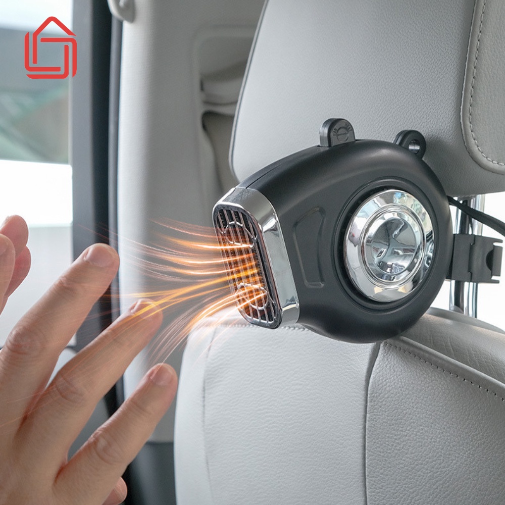 Quạt sưởi mini 12V/24V xoay 360 độ cho ô tô, Quạt sưởi xua tan sương mù đảm bảo an toàn khi lái xe
