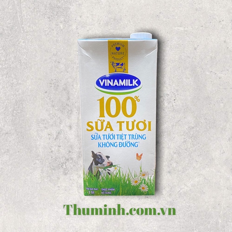 Sữa Tươi Vinamilk 100% Tiệt Trùng Không Đường Hộp 1L
