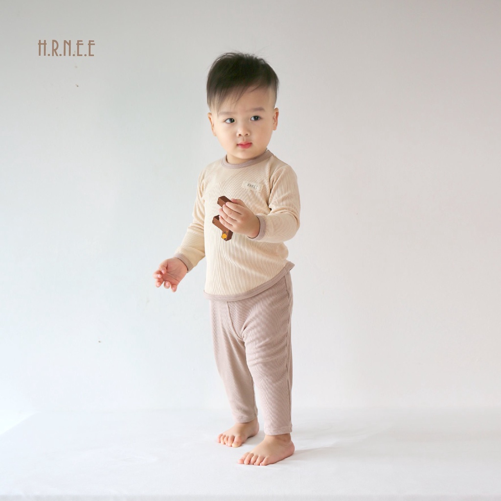 [CHÍNH HÃNG] Bộ quần áo dài tay nỉ lông merino cao cấp trẻ em Hrnee