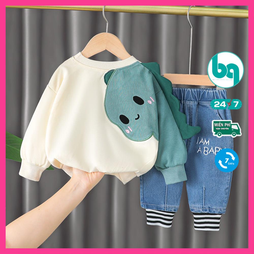 ÁO DA CÁ + PHỐI QUẦN JEAN MỀM CHO BÉ MẶC CỰC THOẢI MÁI+ có ảnh thật