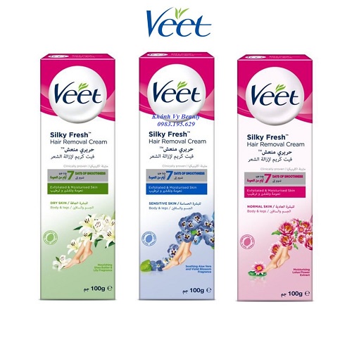 Kem Tẩy Lông Veet Silky Fresh Hair Removal Cream Skin 100ml