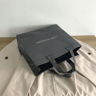 Túi Xách Mua Sắm Bằng Giấy Kraft Màu Đen Cho Nữ