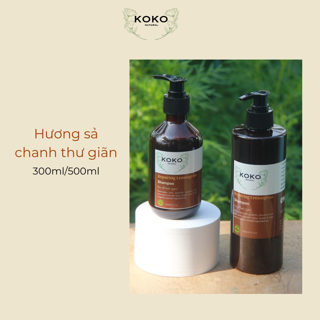 Dầu gội thảo dược bồ kết kích thích mọc tóc nhanh và giảm rụng tóc - KoKo Natural Official