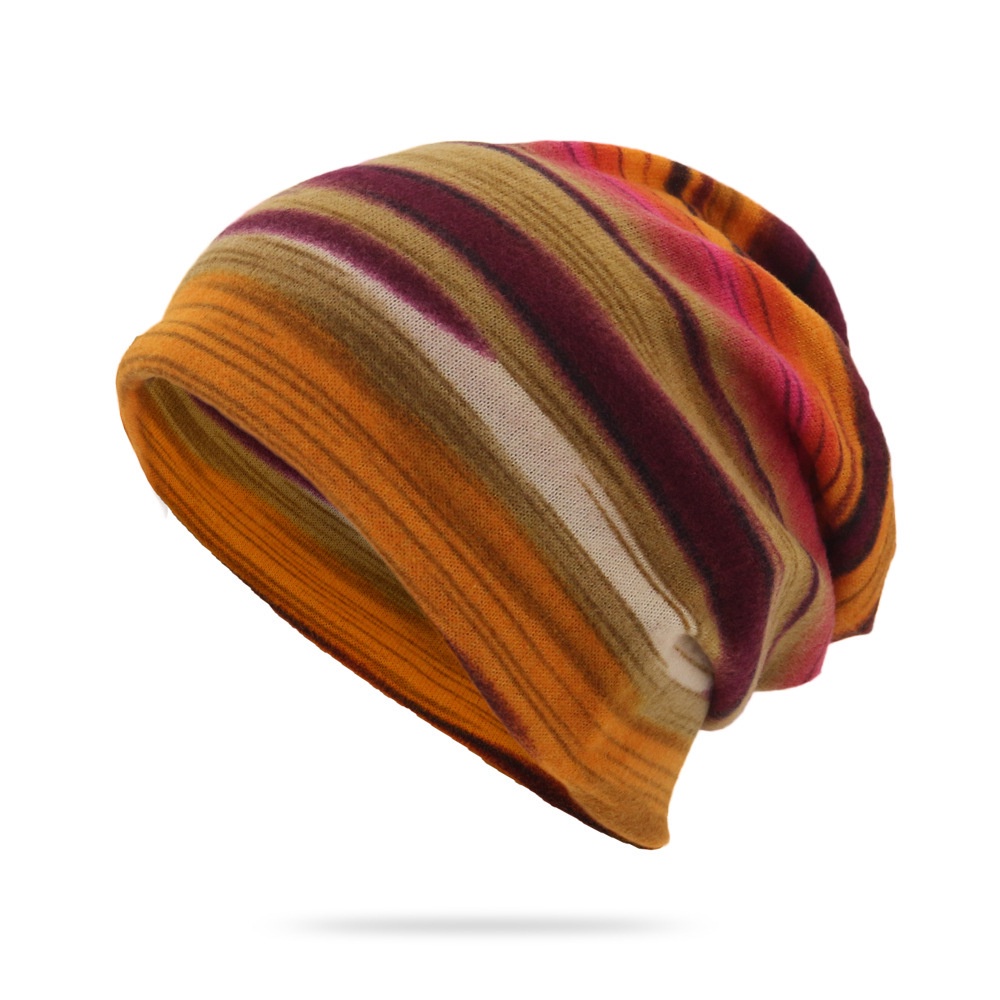 Mũ Beanie Dệt Kim Mỏng Đa Năng Họa Tiết Kẻ Sọc Thời Trang Xuân Hè Mới 2022 Cho Nam