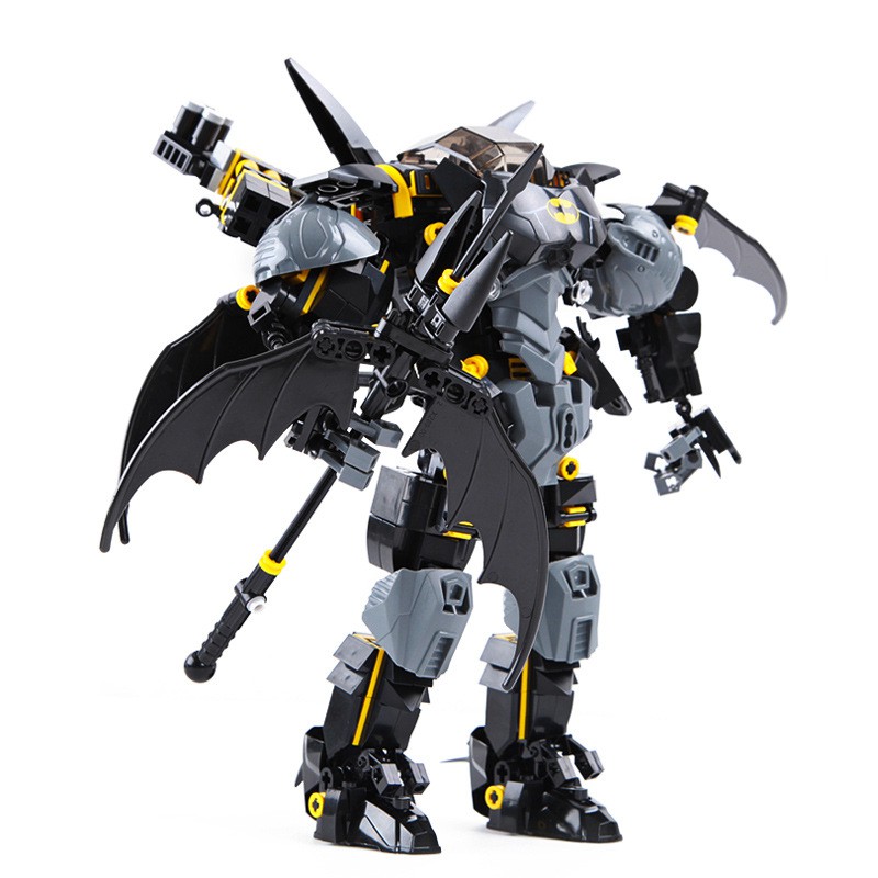 Lắp ghép Mô hình Super Hero Construction Decool 7143 19003BAT MECH NGƯỜI MÁY CỦA NGƯỜI DƠI