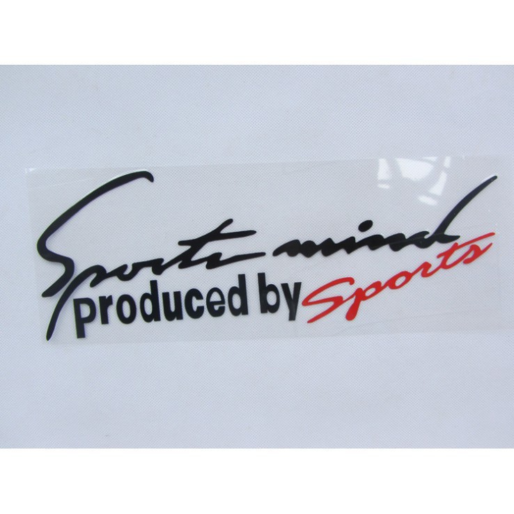 Tem dán decal Sport mind prodeced by Sports xe hơi ô tô 31x11 cm