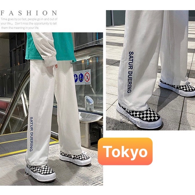 QUẦN JOGGER NAM NỮ UNISEX CHẤT NỈ DÀY DA CÁ ỐNG SUÔNG RỘNG THÊU STATUR SÀNH ĐIỆU VIP PRO - TOKYO FASHION