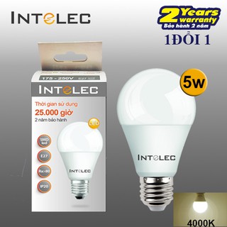 Đèn led búp intelec 5w ánh sáng trung tính