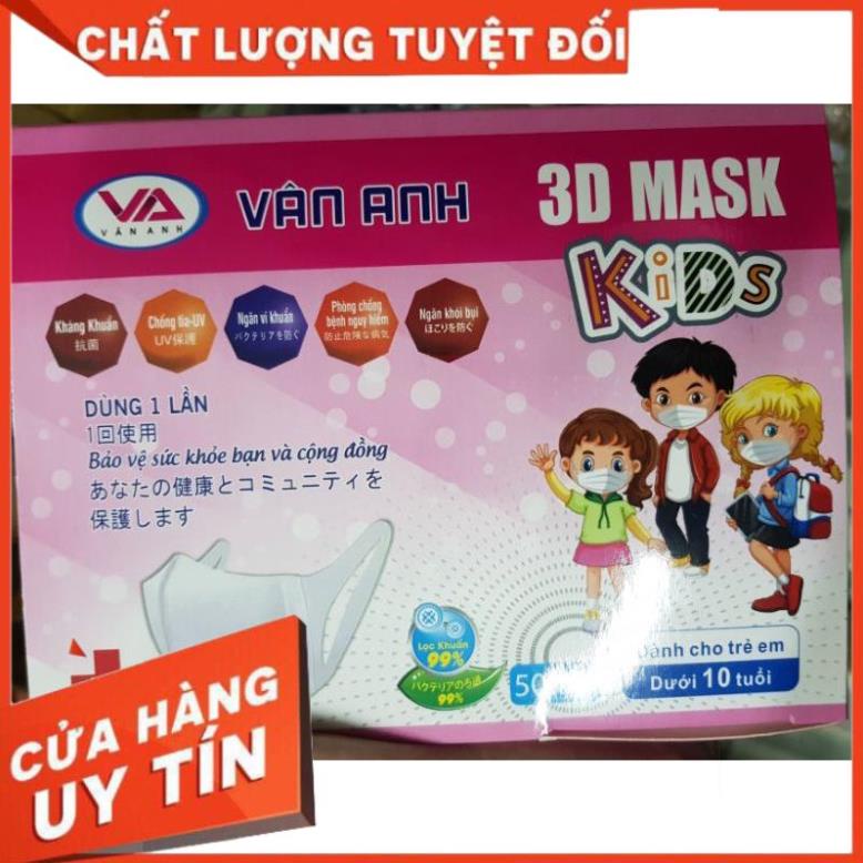 siêu rẻ Hộp 50 chiếc khẩu trang 3D mask trẻ em (3D mask cho bé) SHOP MẸ BÚN