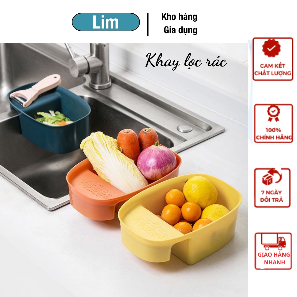 Khay Bầu Dục Lọc Rác Đa Năng Gắn Bồn Rửa Chén, Bồn Rửa Bát – Rổ Nhựa Đựng Giẻ Rửa Chén – Xà Phòng