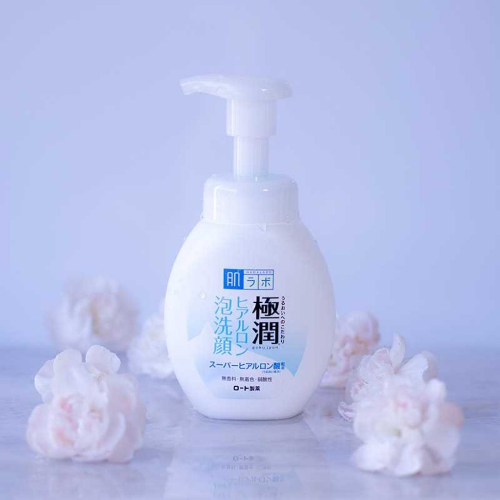 Sữa rửa mặt tạo bọt Hada Labo Gokujyun Hyaluronic Acid Bubble Face Wash (màu trắng) dành cho da thường và da khô