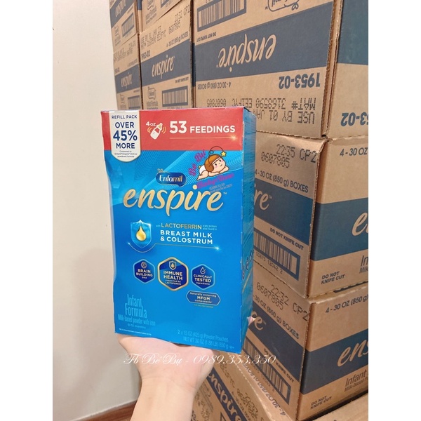 SỮA ENSPIRE GIẤY 850GRAM - Mẫu mới nhất 2021