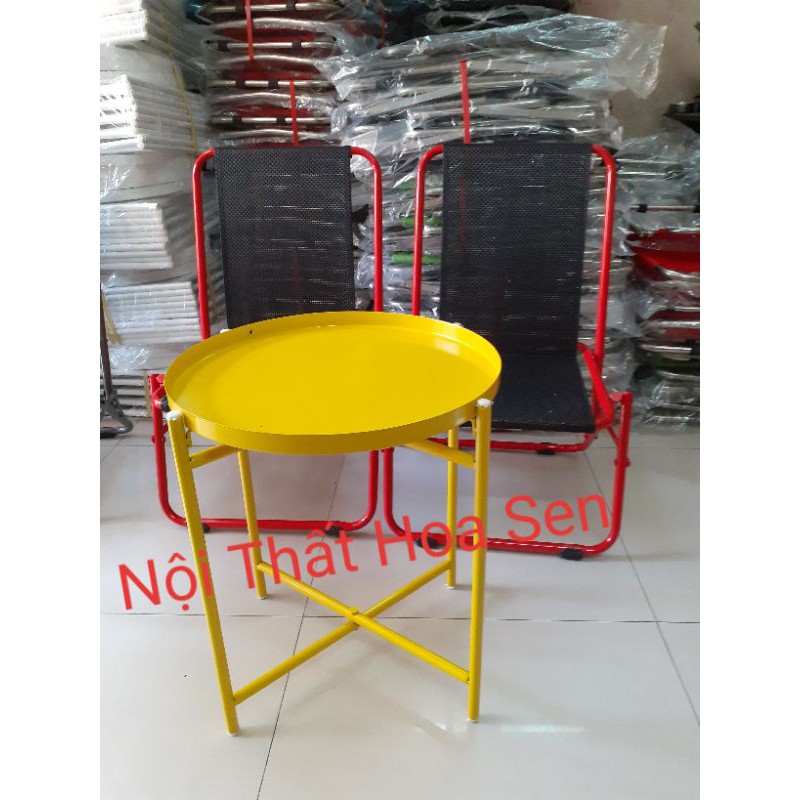 Bàn trà chanh quán cóc, sắt sơn tĩnh điện