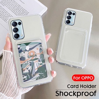 Ốp lưng chống sốc Silicone Có Ngăn Đựng Thẻ cho OPPO F9 A15 A15S A16 A55 A16K A16e A17 A17K A1k A3S A5 A12 A5S A7 A52 A72 A92 A58 A78 A54 A53 A53s A74 A73 A95 A76 A57 A77 A31 A32 A33 A9 A11 A91 A93 A94 A55 Reno 8 7 Pro 7Z 3 4 4F 5 5F 6 6Z