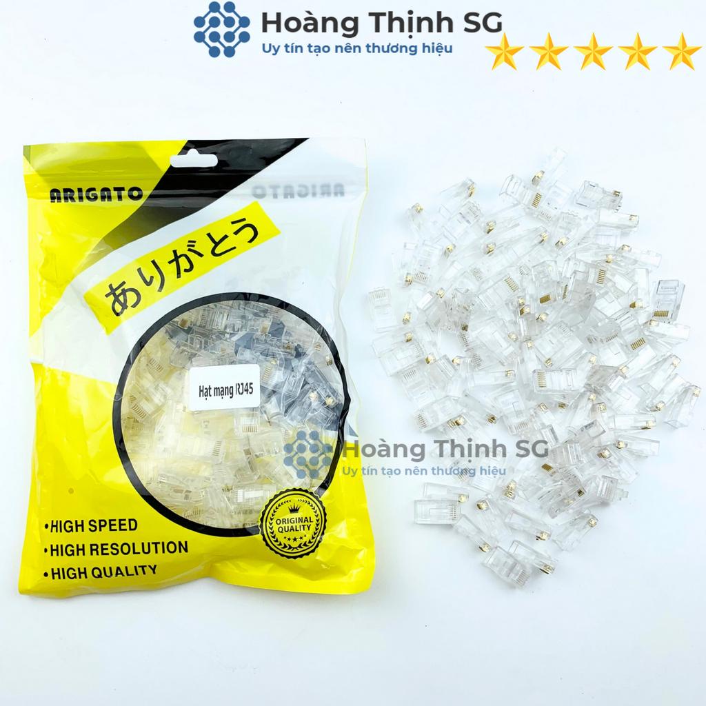 Hạt đầu mạng RJ45 ARIGATO - Dùng bấm đầu cho dây mạng cat5 cat5E Cat6 Cat6E - Hoàng Thịnh SG