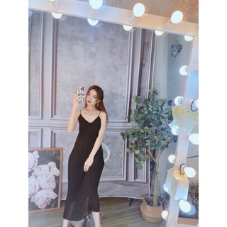 Váy Hai Dây Xếp Ly Xoắn Ngực