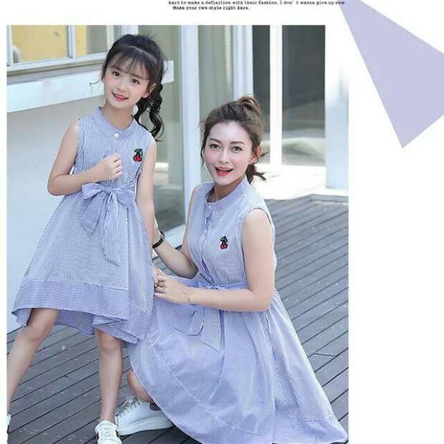 Freeship 99k TQ_set váy mẹ con