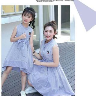 Freeship 99k TQ_set váy mẹ con