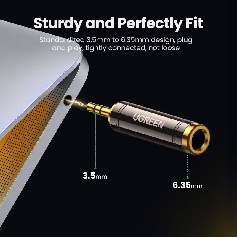 Ugreen Đầu Nối Âm Thanh Mạ Vàng 3.5mm Sang 6.5mm 6.35mm 1 / 4
