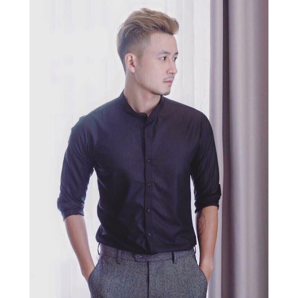 Áo sơ mi nam cổ trụ tay dài 740 | BigBuy360 - bigbuy360.vn
