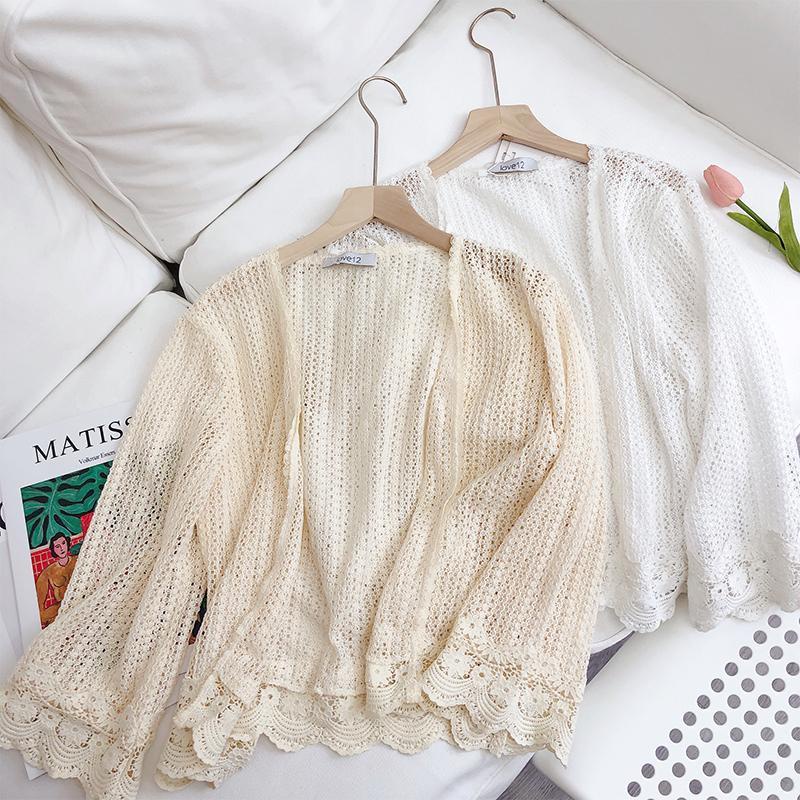 Áo Khoác Cardigan Dệt Kim Mỏng Dáng Rộng Chống Nắng Thời Trang Xuân Hè 2022 Mới