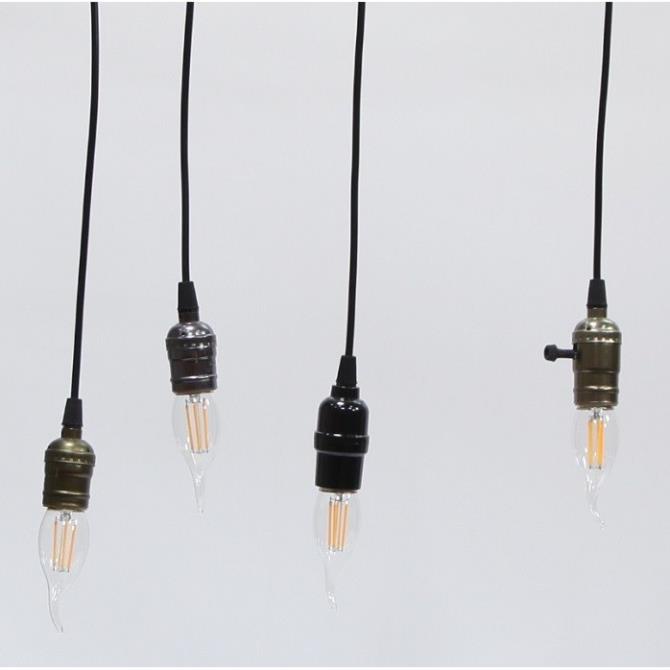 Dây đèn thả cổ điển Vintage bóng led Edison hình nến C35 4w
