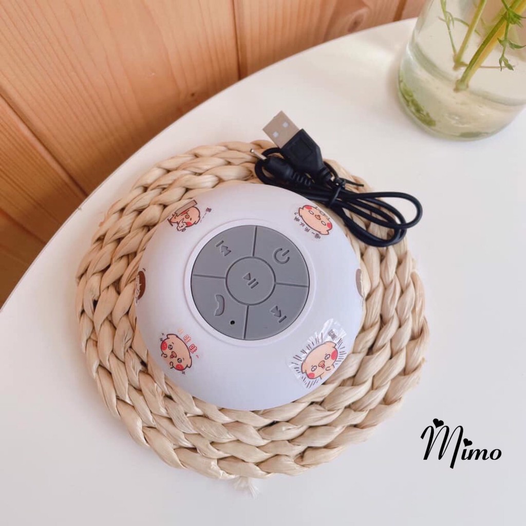 Loa bluetooth mini dễ thương chống nước, loa không dây gắn tường nhà tắm âm thanh to và rõ nét [KÈM STICKER]