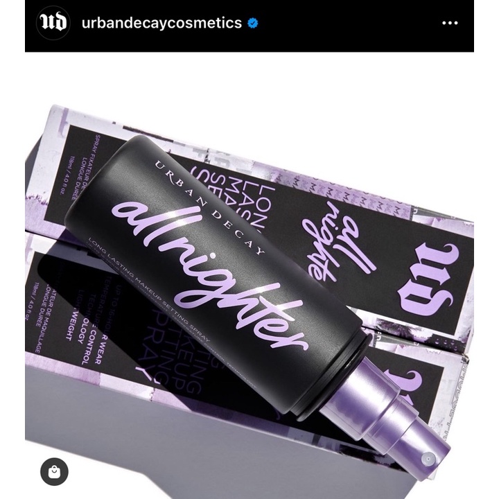 Xịt Khóa Lớp Trang Điểm Urban Decay All Nighter Long Lasting Makeup Setting Spray