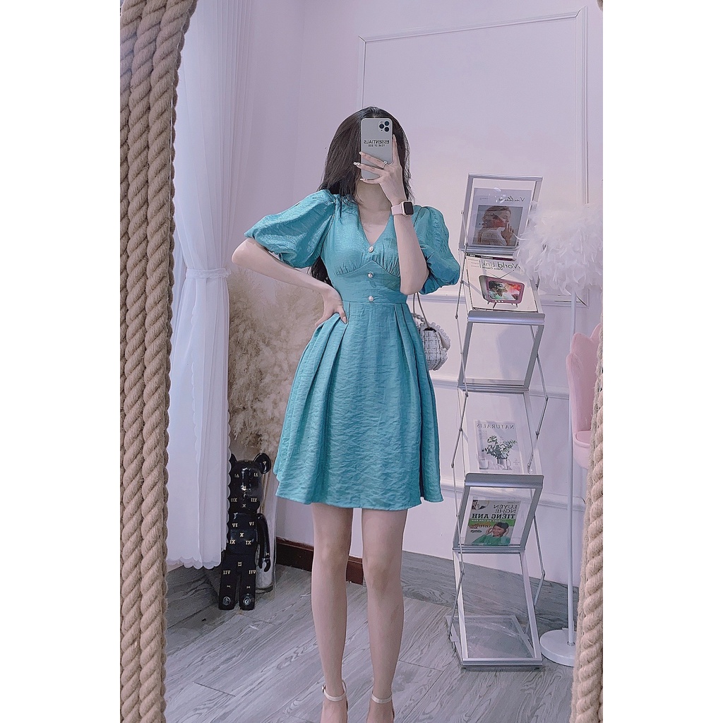 ĐẦM NGẮN NỮ CHẤT TƠ ÓNG CỰC KÌ SANG CHẢNH VỚI MÀU HỒNG, XANH BIỂN, XANH BƠ VÀ TRẮNG