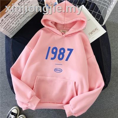 Áo Hoodie Nữ Dáng Rộng In Chữ 6 Màu Thời Trang