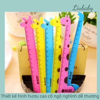 Thước kẻ hình hươu cao cổ 15cm ngộ nghĩnh đáng yêu cho bé Liubaby