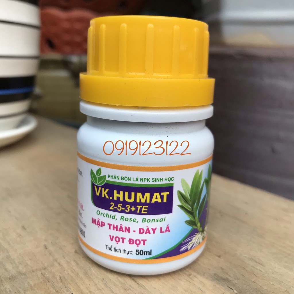 VK HUMAT 50ML – Chế phẩm giúp Mập thân, dày lá, vọt đọt