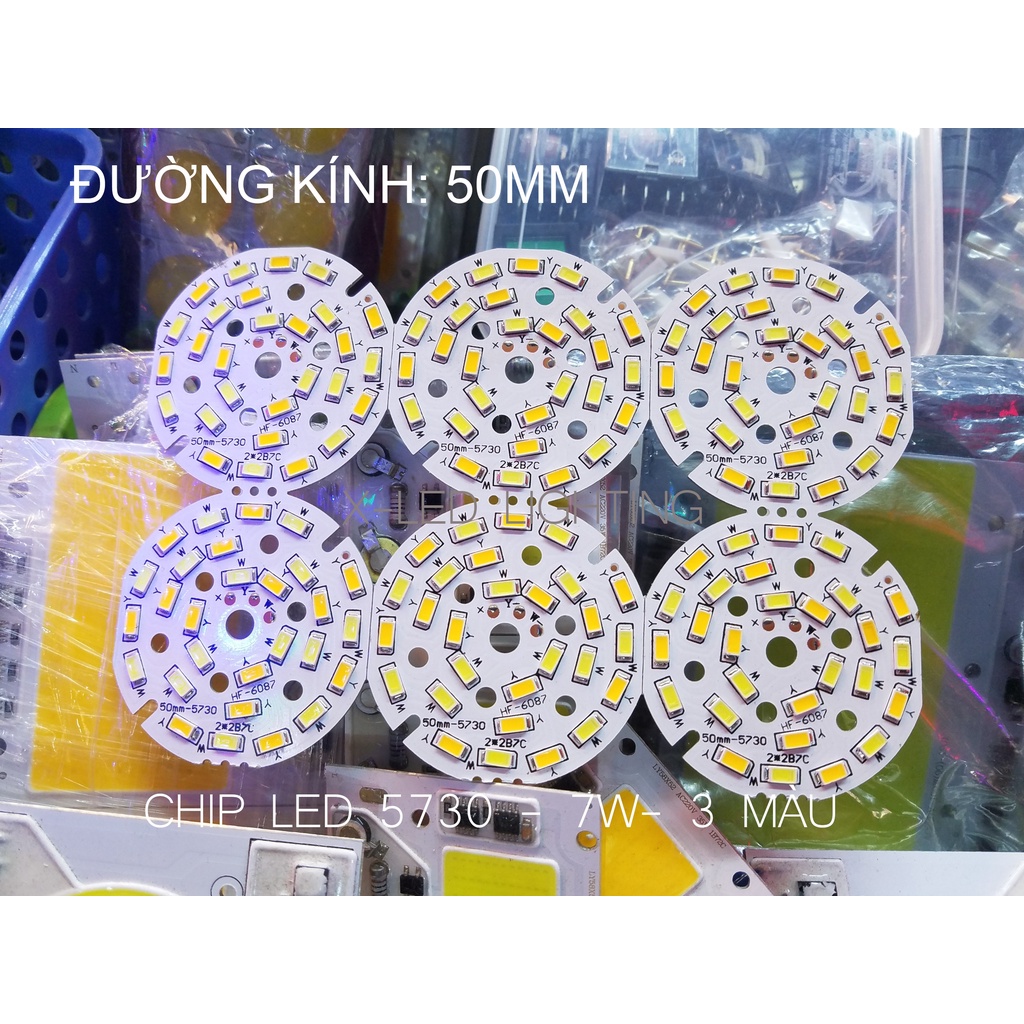 Chip led, mắt led, hạt led công suất 7w, 3 màu - Nguồn rời
