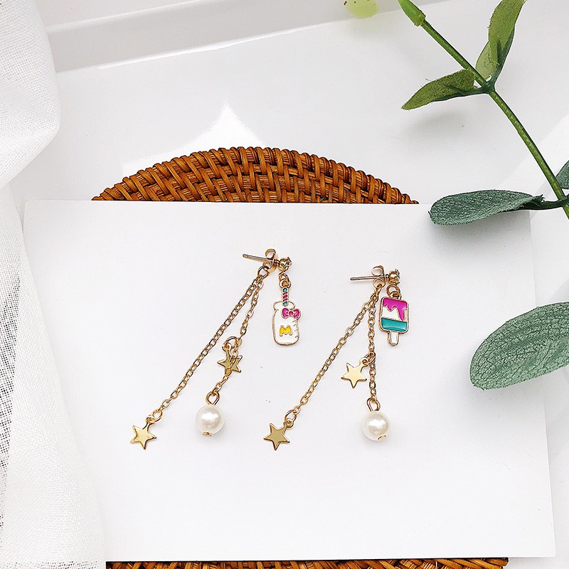 Bông tai dáng dài phong cách hoạt hình cổ tích dễ thương MS209