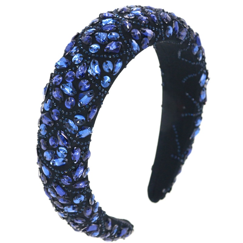 Flgo Băng Đô Đính Đá Thủy Tinh Nhiều Màu Có Đệm Xốp Phong Cách Baroque Sang Trọng