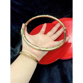 Kiềng + vòng tay long phụng mạ vàng