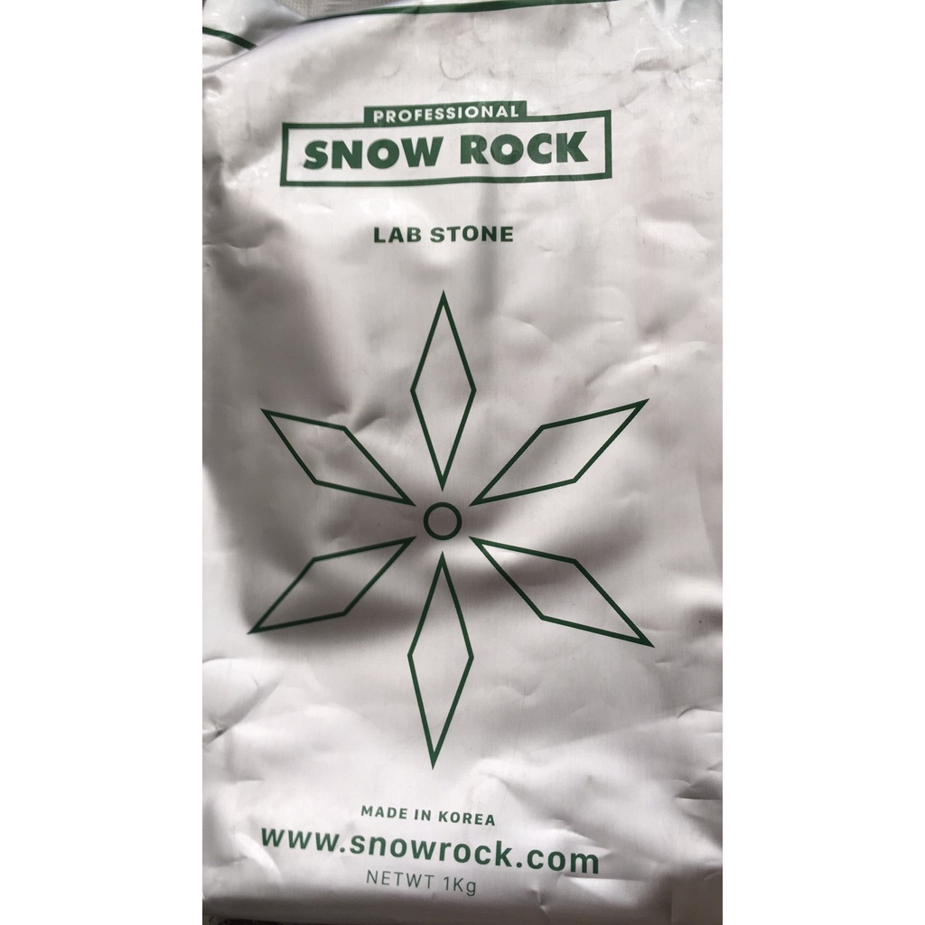 Thạch cao đổ mẫu Snow Rock -Hàn Quốc - 1kg/gói - Đổ mẫu răng, tượng thạch cao màu vàng