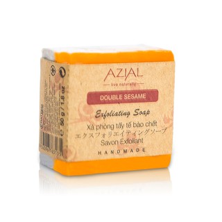 Xà phòng tắm tẩy tế bào chết AZIAL Double Sesame Exfoliating Soap 50g, 100% thiên nhiên