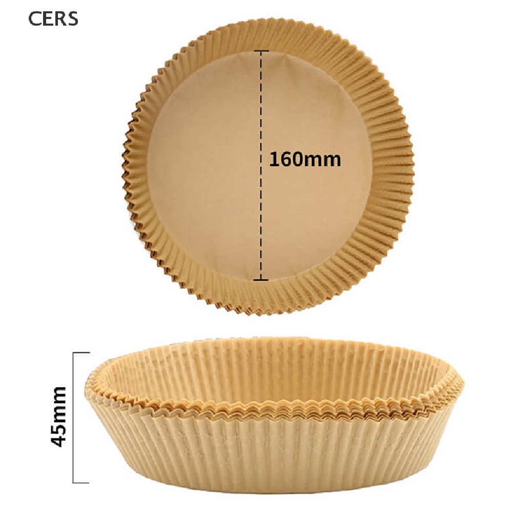 Bộ 50 Giấy Lót Nồi Chiên Không Khí Chống Dính Hình Tròn 16cm Dùng Một Lần