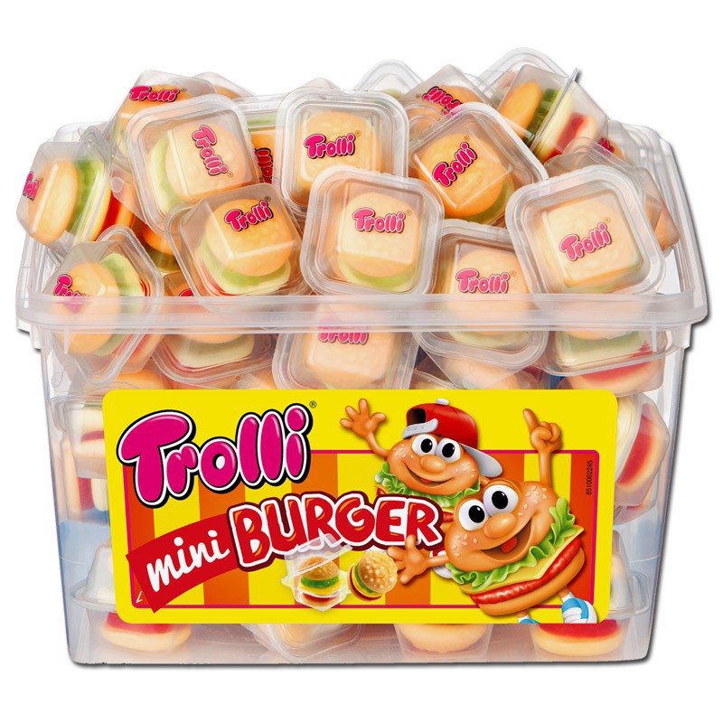 Kẹo dẻo Trolli Mini Burger 600g của Đức